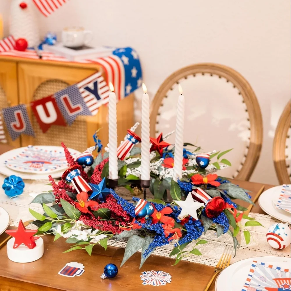 Patriotic 4th Of July Memorial Day Independence Day Wreath Brand New